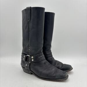 Vintage Rudel Leather Harness Engineer Moto Boots Men's 28 US 9 Western Workwear